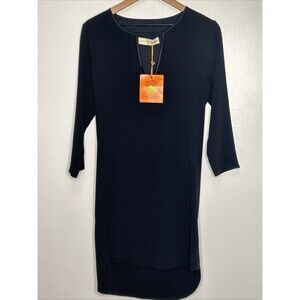 NWT Ramy Brook Charlie Cowl Back Dress Medium Black LS Sexy Wedding Guest Silk